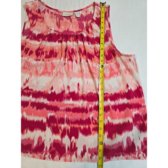 Chicos Sleeveless Tie-Dye Print Tank‎ top Polyester Size 4 Lightweight Size 2X - Picture 10 of 11